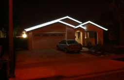 Residential Lighting all along the roof edge San Jose Bay Area Themes