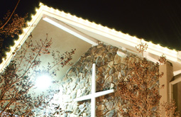 Church christmas lights in San Jose Bay Area Themes